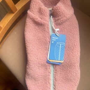 Gooby Sherpa Vest Mauve Pink S